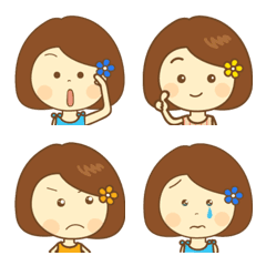 [LINE絵文字] 可愛い女の子の画像