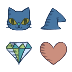 かわいい魔女のえもじの絵文字メイン画像