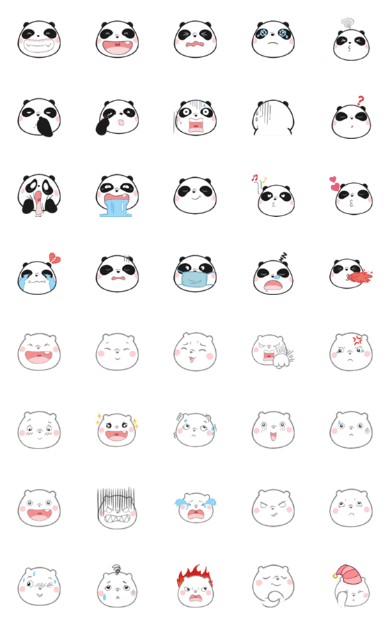 [LINE絵文字]Panda Bear emojiの画像一覧