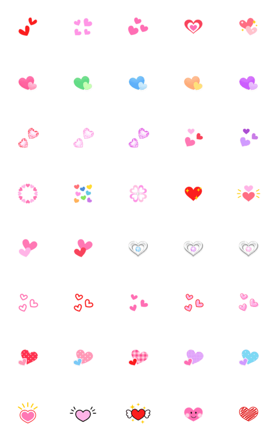 [LINE絵文字]ハートコレクション♡【mini】の画像一覧