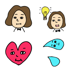 [LINE絵文字] Emoji of a slightly unsociable girlの画像