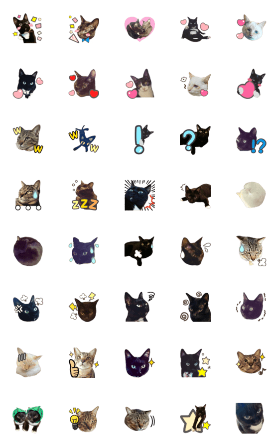 [LINE絵文字]Emoji.catの画像一覧