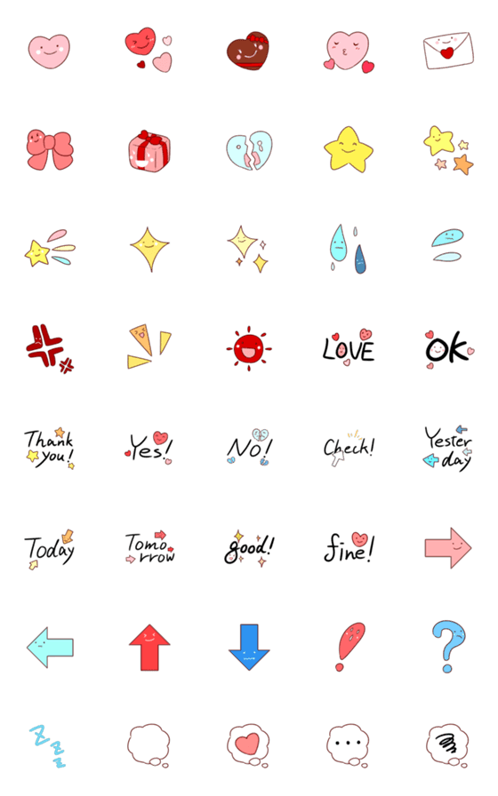 [LINE絵文字]毎日使える！気持ちエフェクト絵文字の画像一覧