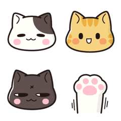 [LINE絵文字] ぶち猫 にゃんこの絵文字の画像