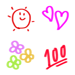 ゆるふわ手書き絵文字の絵文字メイン画像