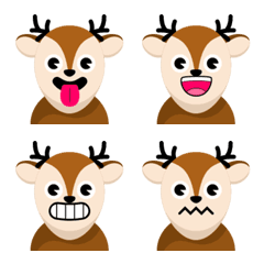 [LINE絵文字] Cute Little Deer Emojiの画像