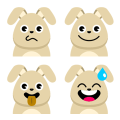 [LINE絵文字] Cute Little Dog Emojiの画像