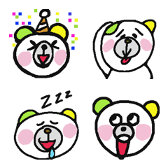 カラフル元気なしろくま君の絵文字メイン画像