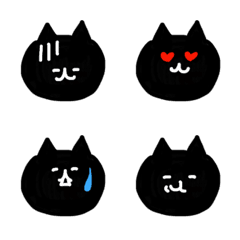 [LINE絵文字] 黒猫の喜怒哀楽絵文字の画像