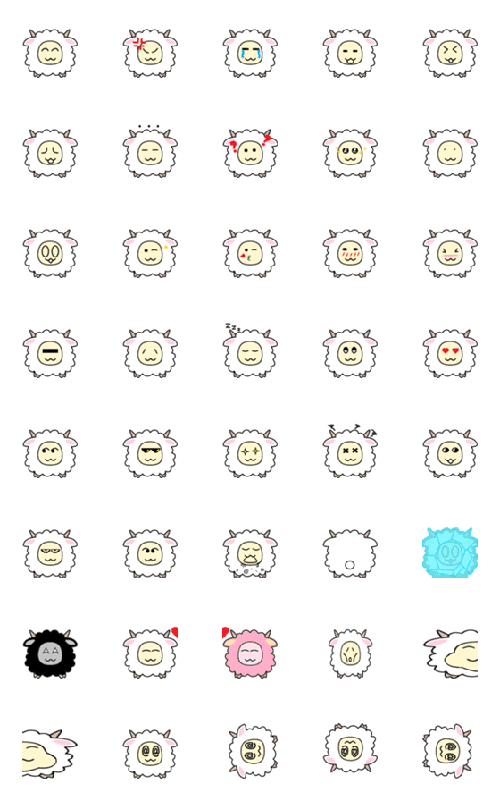 [LINE絵文字]Emoticon - Sheepの画像一覧