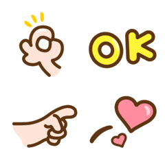 Simple Hand Sign Emoji ！！
