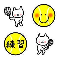 [LINE絵文字] テニスねこの画像