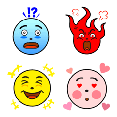 [LINE絵文字] 喜怒哀楽カラフル絵文字の画像