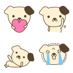 [LINE絵文字] 大人かわいいイヌの絵文字 emoji dogの画像