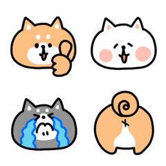 [LINE絵文字] ゆるかわ柴犬 絵文字の画像