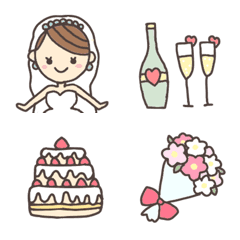 [LINE絵文字] 結婚式や誕生日に♪使いやすいお祝い絵文字の画像