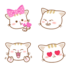 [LINE絵文字] Cutely Cutey Kitteny emojiの画像