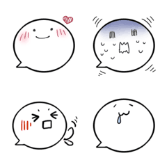 [LINE絵文字] かお吹き出しの画像