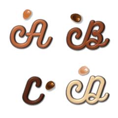 [LINE絵文字] Chocolate (4color) Emojiの画像