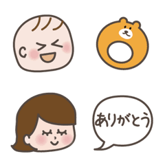 [LINE絵文字] 家族で使える赤ちゃん絵文字＆ふきだしの画像