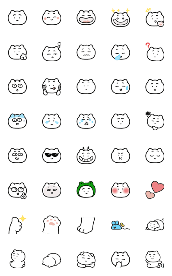 [LINE絵文字]まゆげねこ 絵文字の画像一覧