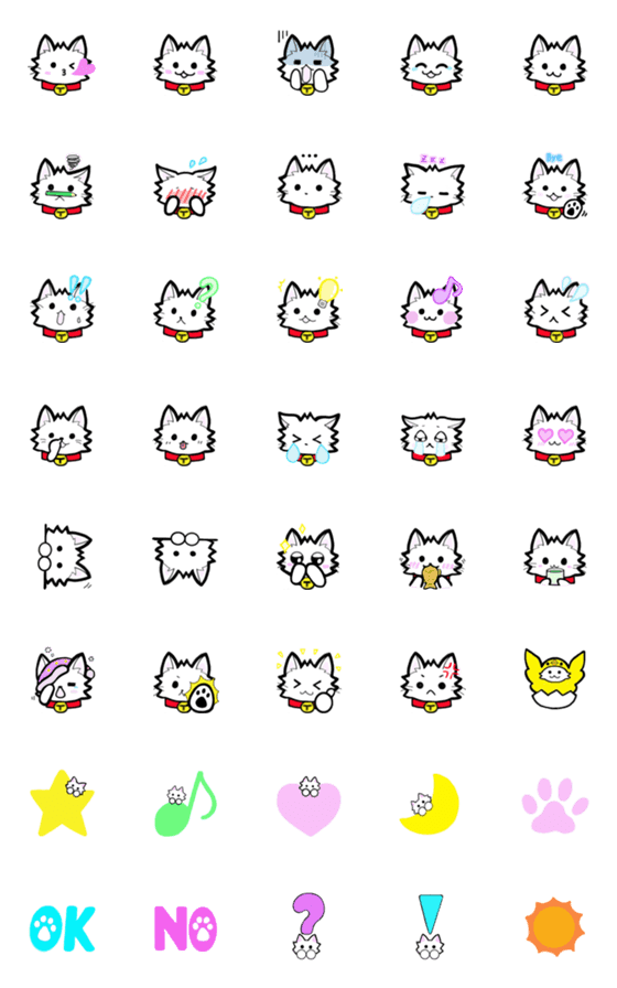 [LINE絵文字]可愛い猫の使える絵文字の画像一覧