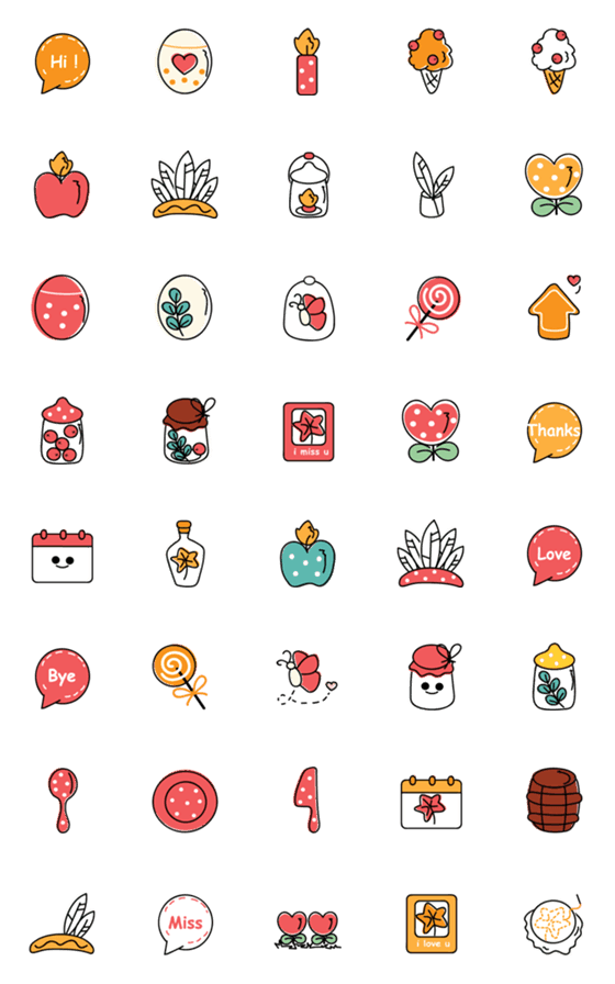 [LINE絵文字]Cute items 13 ^^の画像一覧