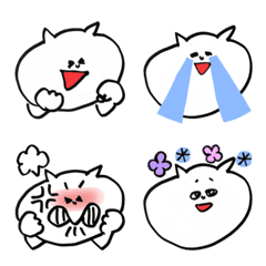 ねこみずざいおんの顔絵文字2の絵文字メイン画像
