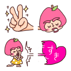 [LINE絵文字] りんごのふじこ絵文字3の画像