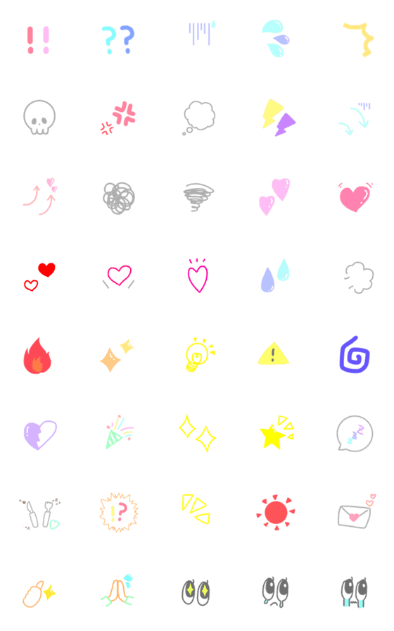 [LINE絵文字]simple Emoji assortment .*の画像一覧
