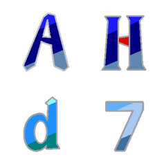 Deco-Moji(Alphameric):Cold color Vol.2