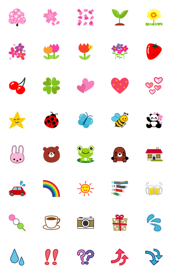[LINE絵文字]春に使える絵文字の画像一覧