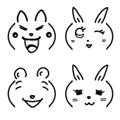 日常でシンプルに使える。アニマル顔文字。の絵文字メイン画像