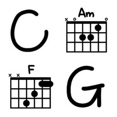 [LINE絵文字] Guitar chords EMOJIの画像