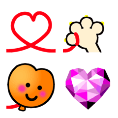 つなげてもかわいい カラフル絵文字の絵文字メイン画像
