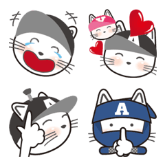 [LINE絵文字] 使いやすい！ 猫！ A！  顔文字の画像