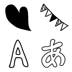[LINE絵文字] Simple and easy-to-use lettersの画像