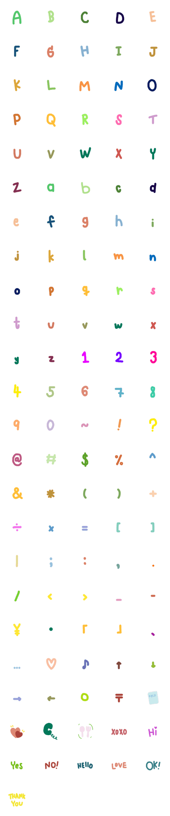 [LINE絵文字]akamma's alphabetの画像一覧