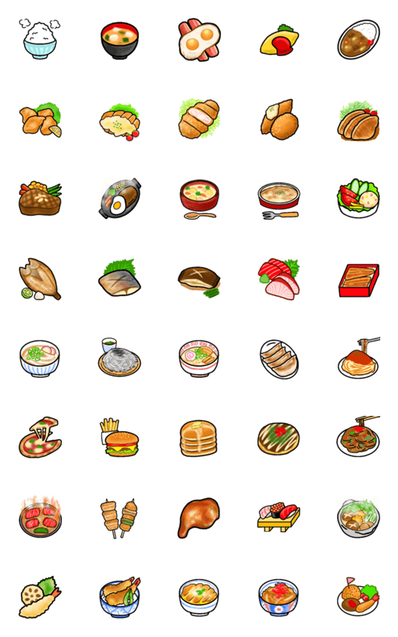 [LINE絵文字]ごはんの絵文字の画像一覧
