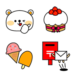 まんまるお鼻のクマさんの絵文字メイン画像