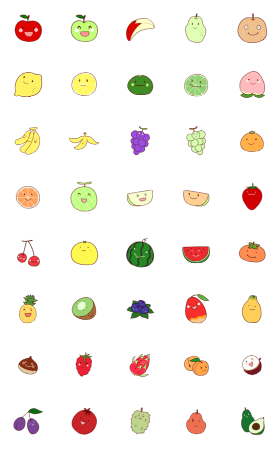 [LINE絵文字]毎日使える！かわいい果物絵文字の画像一覧
