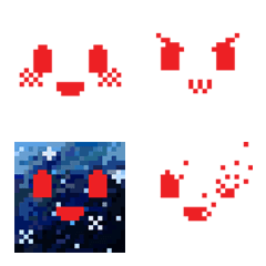 [LINE絵文字] 8-Bit Red Faces Emoji Vol.2の画像