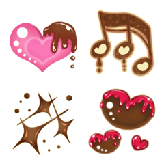 Line絵文字 ハート キラキラ 音符の絵文字5 チョコ 40種類 1円 Line絵文字 ハート キラキラ 音符の絵文字5 チョコ 40種類 1円