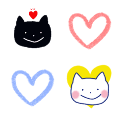 [LINE絵文字] ゆるいねこのシンプル絵文字の画像