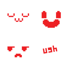 [LINE絵文字] 8-Bit Red Faces Emoji Vol. 4の画像
