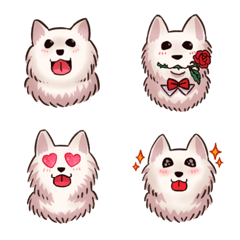 ふわふわサモエドの絵文字メイン画像