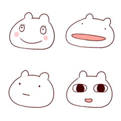 ときどき変顔するしろくまさん絵文字の絵文字メイン画像