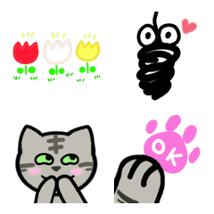 [LINE絵文字] ❤猫と顔文字と記号❤の画像