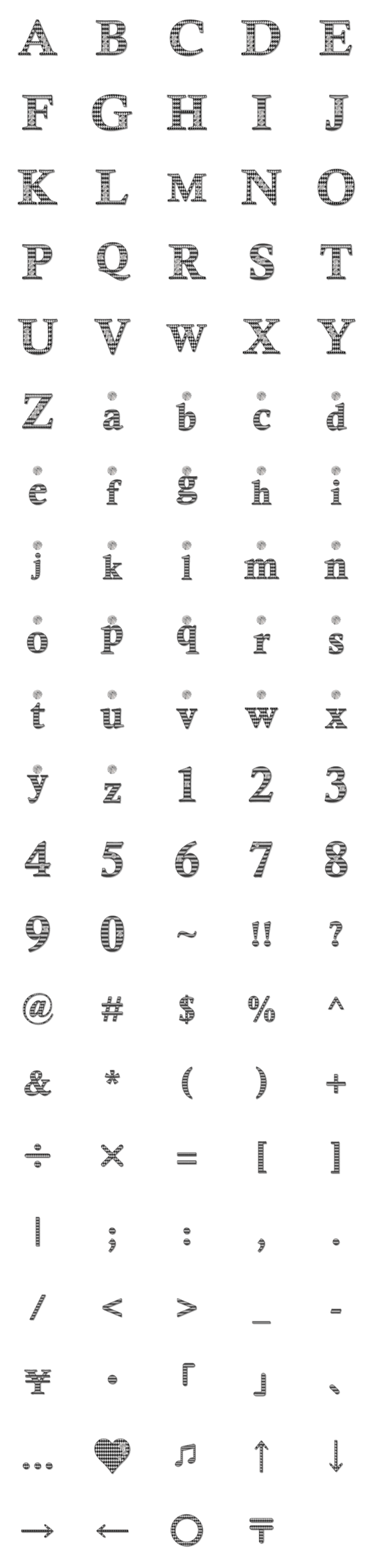 [LINE絵文字]Zigzag pattern Emojiの画像一覧