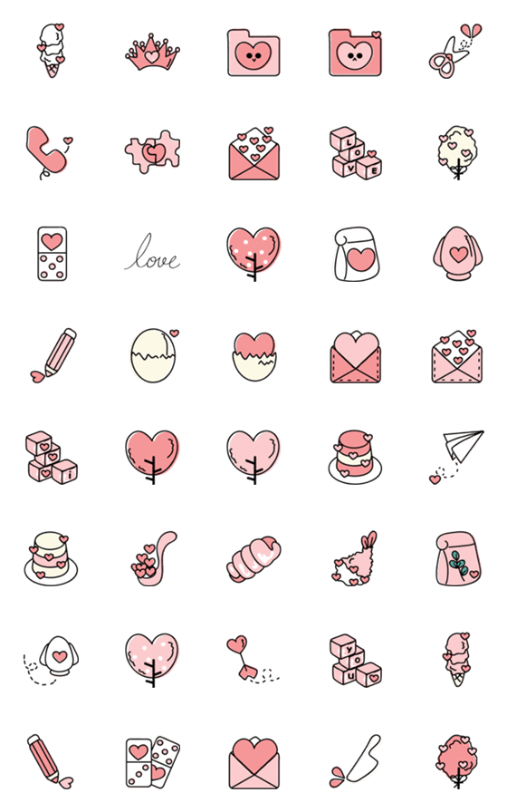 [LINE絵文字]Cute items 15 ^^の画像一覧